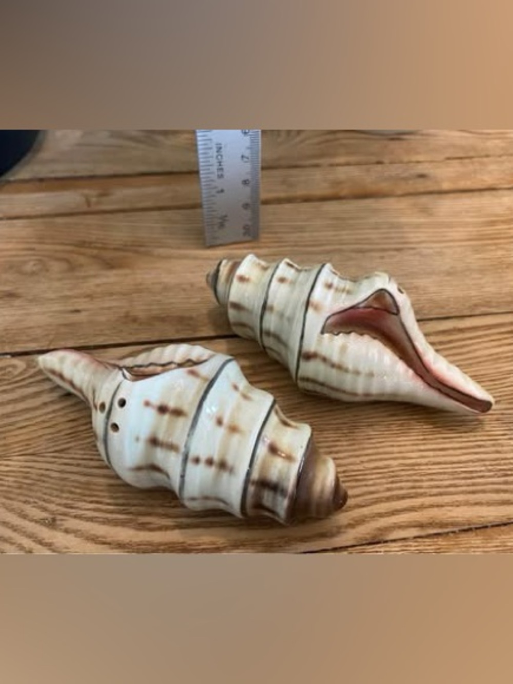 Vintage Seashell Salt and Pepper Shakers Made in Japan